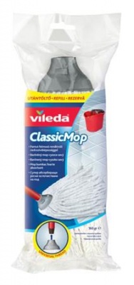 Gyorsfelmosó, nyél nélkül, pamut, VILEDA "Classic Mop", fehér